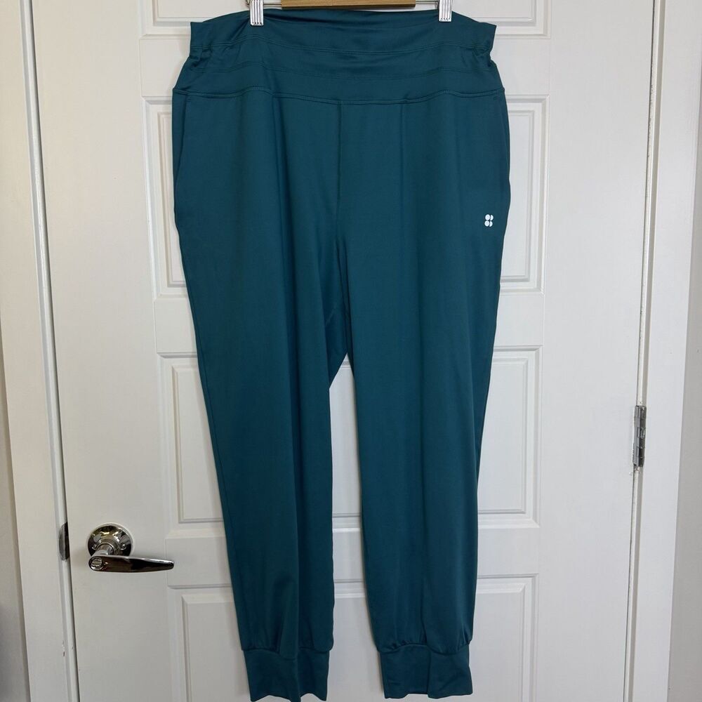 Sweaty Betty Gaia Pocket Joggers Athletic Sweat Pants Teal Size XL Short